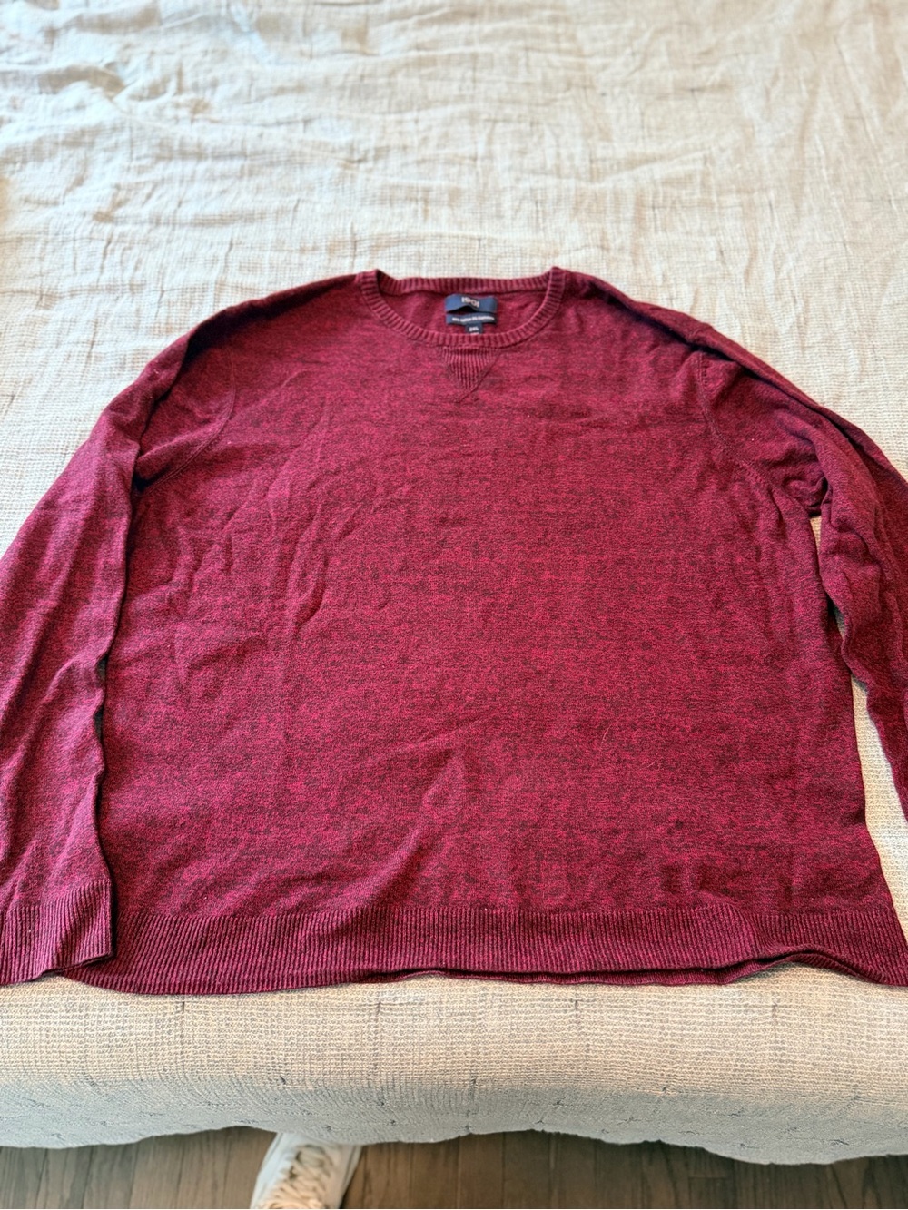 1901 Men's Crewneck Sweater in Burgundy Heather